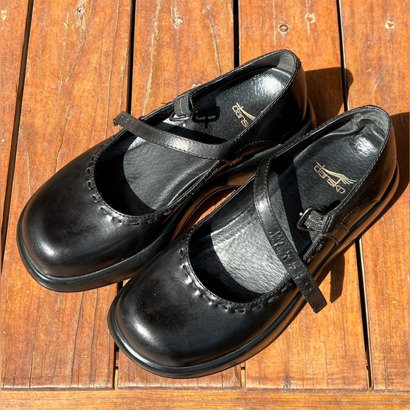 Dansko Shoes Dansko Size 36 Black Buckle Mary Jane Platform Work